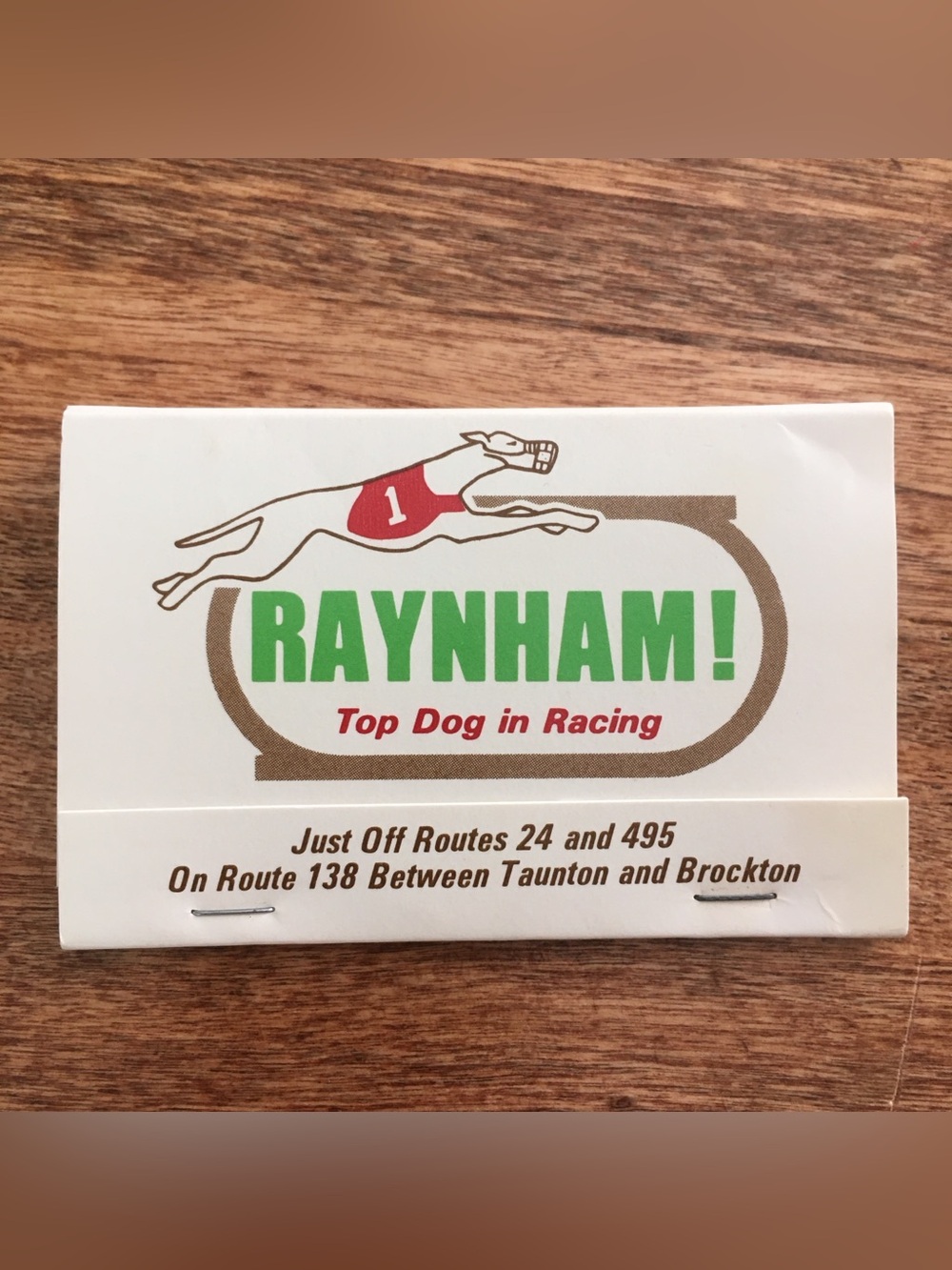 Vintage Raynham Greyhound Racing Matchbook Matches Massachusetts Collectible